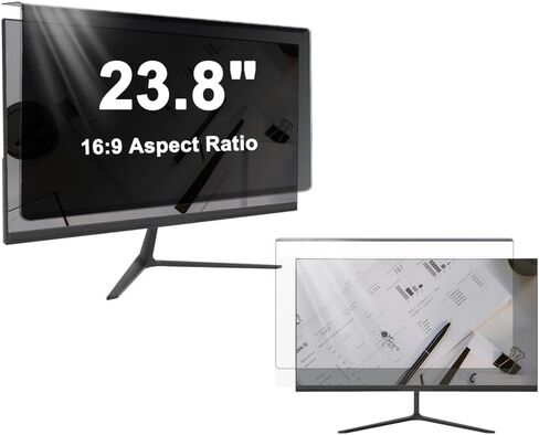 23.8 Inch Hanging Type Computer Privacy Screen Filter Panel for 16:9 Widescreen Monitor Desktop Computer, Anti-Glare and Blue Light Blocking, Eye Protection & Reduce Eye Strain in Saudi Arabia