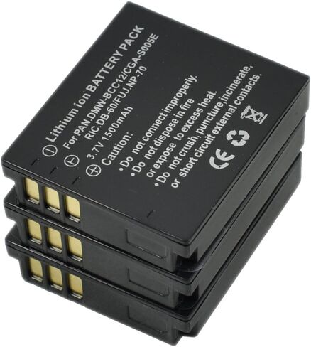 3x CGA-S005 بطارية+شاحن USB Single for S005A S005A1B S005E S005E1B DMW-BCC12 LUMIX DMC-FS1 FS2 FX01 FX07 FX10 FX12 FX150 FX180 FX50 FX8 FX9 FX9R LX2K LX2S LX3 LX3K in Saudi Arabia