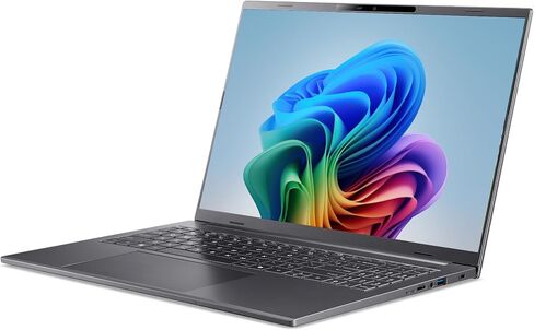 Acer Aspire 16 AI Copilot+ PC | 16 "Wuxga 120Hz عرض متعدد اللمس | Snapdragon X X1-26-100 | NPU: 45 TOPS-GPU: تصل إلى 1.7 TFLOPS | 16GB LPDDR5X | 512GB PCIE GEN 4 SSD | WI-FI 7 | A16-11MT-X669 in Saudi Arabia