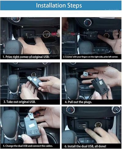 13509942 Dual USB Port Interface Box AUX Jack Carplay Adapter Module fit for GMC Chevrolet Buick Cadillac Chevy 2016 17 18(13510854/13519224/13523018/13519225/13509943) in Saudi Arabia