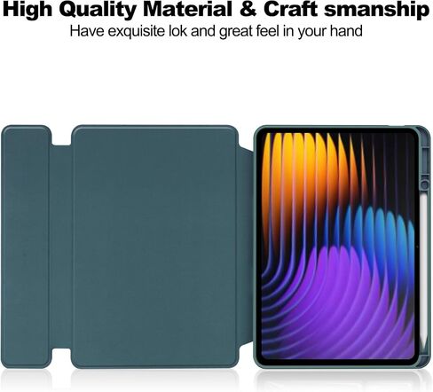 Tablet Protective Case Cover Compatible with Xiaomi Mi Pad 7/7 Pro Case 11.2 Inch 2024 Detachable Wireless Keyboard S Pen Holde, 360 Degree Swivel Stand Folio Flip Smart Tablet Cover Auto Sleep/Wake T in Saudi Arabia