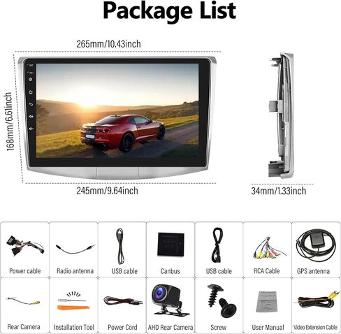 [4+128G] SteroROid 15 Car Radio Stereo لـ VW Passat B6 B7 CC 2010-2015 مع Carplay و Android Auto ، 10.1 بوصة راديو السيارة مع رابط المرآة Bluetooth FM/RDS WiFi GPS EQ DSP SWC+AHD كاميرا النسخ الاحتياطي AHD in Saudi Arabia