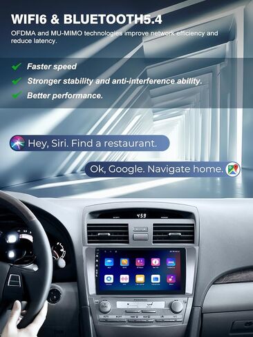 5G WIFI (6) سيارة راديو CAR لـ Toyota Camry 2006-2011 ، Android13/Wireless Carplay/Android Auto/Touch Screen/GPS Campility/Bluetooth/FM/HD (2ram+64rom) in Kuwait