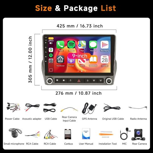 8 Core 6G 128G for Chevrolet Camaro 2008-2015 Radio Android 9 Inch Touchscreen Wireless Carplay Android Auto, Car Stereo for Chevrolet Upgrade Bluetooth DSP GPS Navigation WiFi FM/RDS Backup Camera in Saudi Arabia