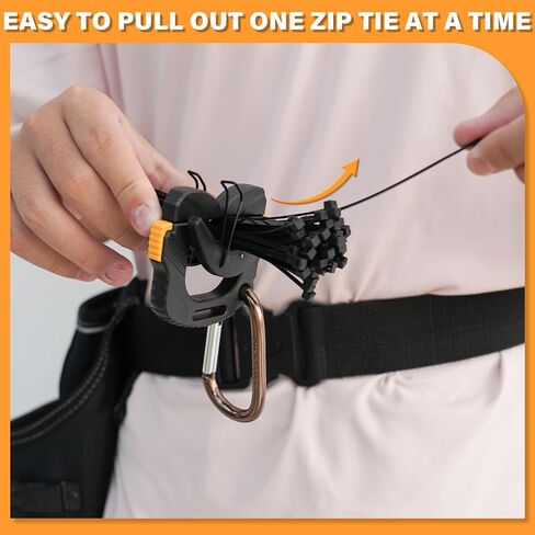 حامل التعادل ZIP ، منظم التعادل zip ، حامل التعادل الكابل لحزام الأدوات ، حلول فعالة لعلاقات الكابلات ، وتستخدم في تعدد الأغراض الداخلية والخارجية ، والأسود ، 2pcs in Saudi Arabia