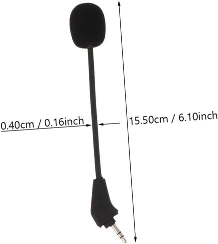 Healifty Noise Cancelling Flexible Gooseneck Gaming Headset Microphone for Plug in Headphones Compatible with Voice Amplifiers and Loudspeakers Pole Stereo Plug and Play Design for in Saudi Arabia