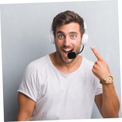 Healifty Noise Cancelling Flexible Gooseneck Gaming Headset Microphone for Plug in Headphones Compatible with Voice Amplifiers and Loudspeakers Pole Stereo Plug and Play Design for in Saudi Arabia