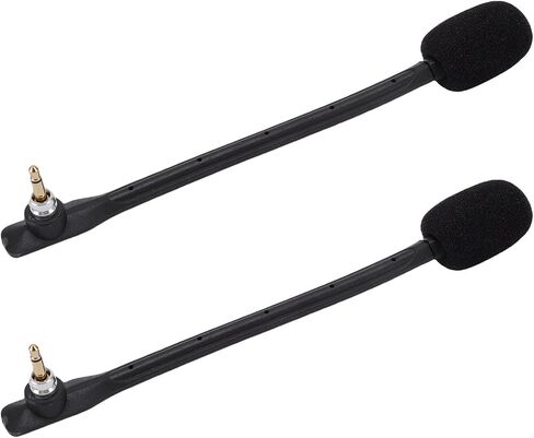 Replacement Game Mic Microphone Boom for TR Gaming Headset, Computer PC Gaming Headsets, 3.5mm Detachable Noise Cancelling Boom Microphone (White) in Saudi Arabia