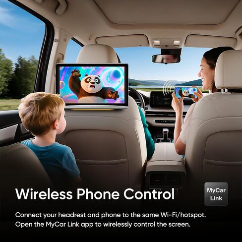 10.8inch Android Portable Car TV Headrest Monitor Tablet for Cars Back seat Support Phone Wireless mirroring Touchscreen with WiFi/Bluetooth/HDMI/USB/Video Player (CPad-108) in Kuwait