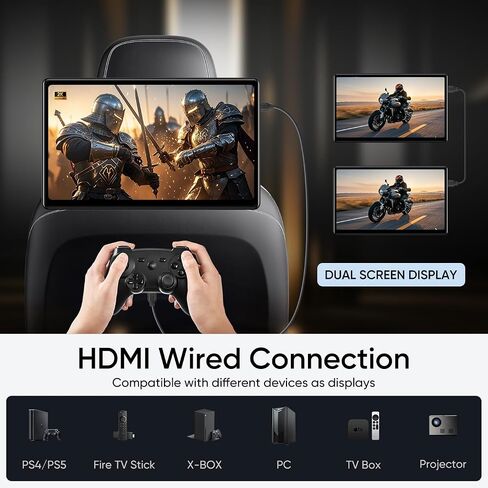 10.8inch Android Portable Car TV Headrest Monitor Tablet for Cars Back seat Support Phone Wireless mirroring Touchscreen with WiFi/Bluetooth/HDMI/USB/Video Player (CPad-108) in Kuwait