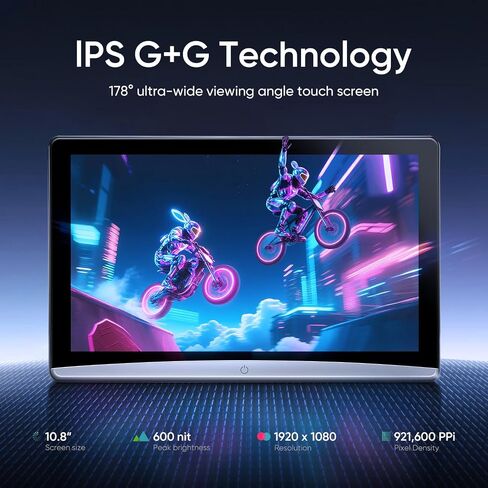 10.8inch Android Portable Car TV Headrest Monitor Tablet for Cars Back seat Support Phone Wireless mirroring Touchscreen with WiFi/Bluetooth/HDMI/USB/Video Player (CPad-108) in Kuwait