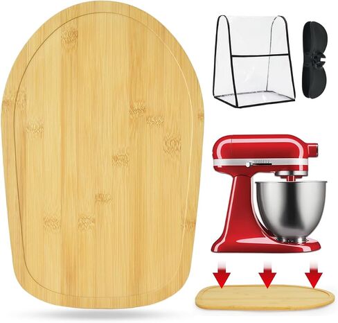 Mixer Slider Mat for Kitchenaid 4.5-5 QT Tilt-Head Stand Mixer ، حصيرة انزلاقية للأجهزة لـ Kitchenaid Artisan ، صينية انزلاقية Mincithaid لـ كونترتوب-حصيرة تمرير خلاط الخشب （الخشب） الخشب） in Kuwait