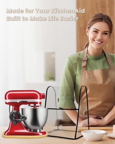 Mixer Slider Mat for Kitchenaid 4.5-5 QT Tilt-Head Stand Mixer ، حصيرة انزلاقية للأجهزة لـ Kitchenaid Artisan ، صينية انزلاقية Mincithaid لـ كونترتوب-حصيرة تمرير خلاط الخشب （الخشب） الخشب） in Kuwait