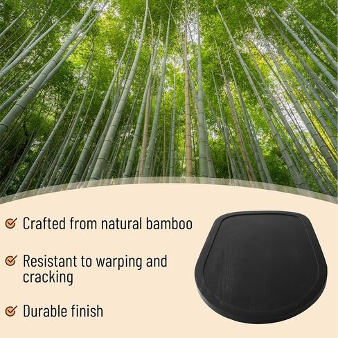 Bamboo Land- خلاط المطبخ الخيزران المطبخ ، منزلقات مساعدة أسود للمساعدات من أجل كونترتوب ، صينية متحركة خشبية متوافقة مع مساعدات المطبخ 4.5-5QT in Kuwait