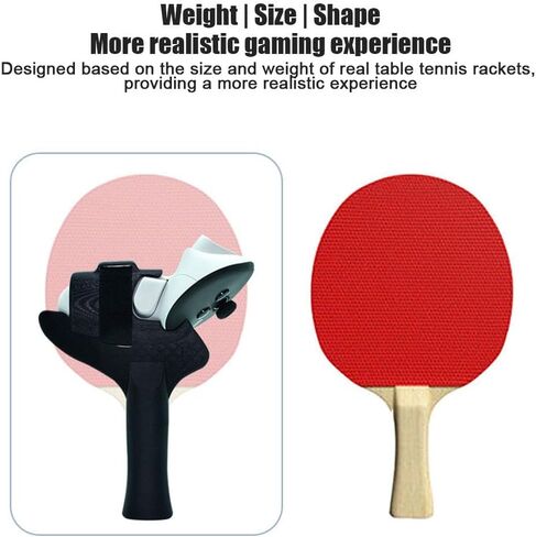 Table Tennis Paddle Grip Handle for Oculus Quest 3 ، محول Table Tennis لـ Quest 3 Controller Handle Grip VR Gaming Accessories Touch Touch Tennis VR Game in Saudi Arabia