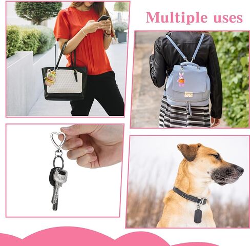 12Pcs Metal Heart Keychain Clip, Heart Carabiner for Keys, Cute Spring Snap Clasp Hook, Key Ring for Camping Hiking Fishing Traveling Purses Backpack Water Bottle Key Chain Silver in Saudi Arabia