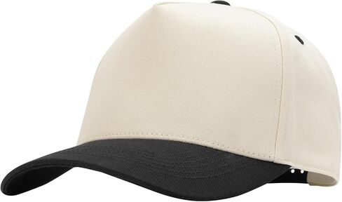 Vintage Trendy Trucker Hat, Structured 5-Panel Snapback Hat, Adjustable Cotton Solid or 2-Tone Baseball Cap Men Women in Kuwait