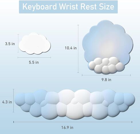 Pink Mouse Pad with Wrist Rest Pink Cloud Gradient Wrist Rest for Keyboard and Mouse Memory Foam Non-Slip Base Typing Pain Relief Ergonomic Wrist Pad for Computer Laptop Gaming Home Office in Saudi Arabia