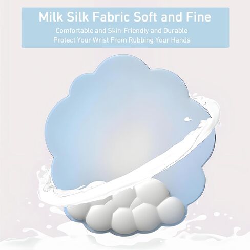 Pink Mouse Pad with Wrist Rest Pink Cloud Gradient Wrist Rest for Keyboard and Mouse Memory Foam Non-Slip Base Typing Pain Relief Ergonomic Wrist Pad for Computer Laptop Gaming Home Office in Saudi Arabia