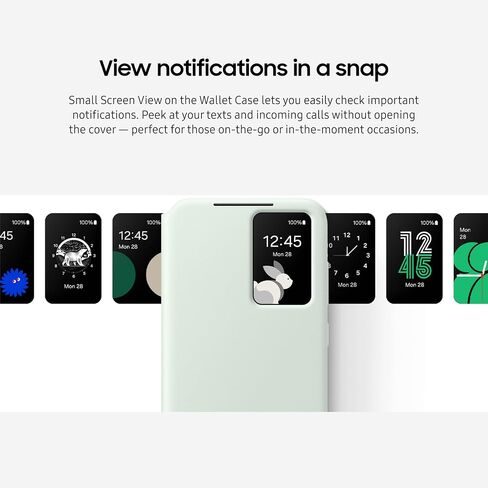 علبة هاتف Samsung Galaxy S24 Fe Wallet ، غطاء واقي مع عرض شاشة صغير ذكي ، التحكم في النقر فوق الأصابع ، تصميم نحيف ، جيب حامل البطاقة ، إصدار الولايات المتحدة ، أبيض in Kuwait