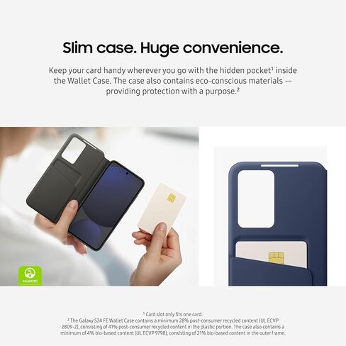 علبة هاتف Samsung Galaxy S24 Fe Wallet ، غطاء واقي مع عرض شاشة صغير ذكي ، التحكم في النقر فوق الأصابع ، تصميم نحيف ، جيب حامل البطاقة ، إصدار الولايات المتحدة ، أبيض in Kuwait