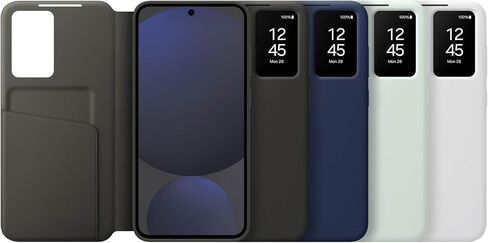 علبة هاتف Samsung Galaxy S24 Fe Wallet ، غطاء واقي مع عرض شاشة صغير ذكي ، التحكم في النقر فوق الأصابع ، تصميم نحيف ، جيب حامل البطاقة ، إصدار الولايات المتحدة ، أبيض in Kuwait