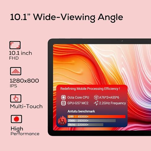 Digiland Tablet ، 2025 10.1 بوصة HD معالج الثقوب الكهربية الرمادي اللوحي Android ، ذاكرة الوصول العشوائي 12 جيجابايت ، 128 جيجابايت ، BT 5.0 ، الكاميرا المزدوجة ، كمبيوتر الكمبيوتر اللوحي ، Widevine L1 (رمادي) in Kuwait