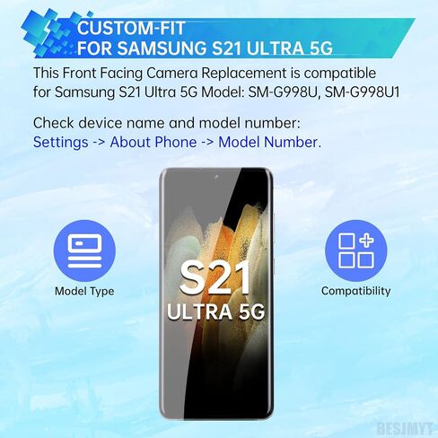 for Samsung Galaxy S21 Ultra 5G Selfie Camera Part Replacement Front Facing Camera Replacement Front Camera Module Replacement Model: SM-G998U SM-G998U1 in Saudi Arabia