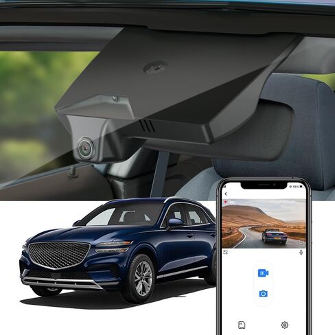 Fitcamx 4K Dash Cam Suitable for Genesis GV70 2022-2026 2.5T 3.5T Sport Advanced Prestige Select (HD2-AR100), OEM Look, UHD 2160P Video, WiFi & APP, Loop Recording, G-Sensor, Plug & Play, 64GB Card in Saudi Arabia