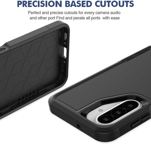 MDCN متوافق مع Samsung Galaxy A26 5G CASE: طبقة مزدوجة وقائية للهاتف الخليوي الثقيل تغطية الصدمة مع واقي شاشة عالي الدقة - الصدمات العسكرية صعبة ، أسود in Saudi Arabia