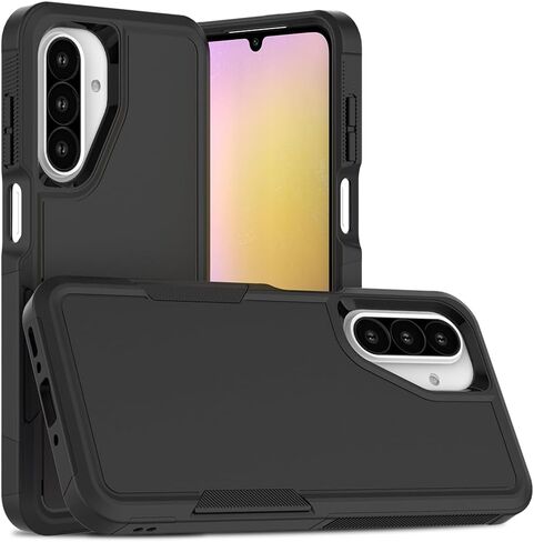 MDCN متوافق مع Samsung Galaxy A26 5G CASE: طبقة مزدوجة وقائية للهاتف الخليوي الثقيل تغطية الصدمة مع واقي شاشة عالي الدقة - الصدمات العسكرية صعبة ، أسود in Saudi Arabia