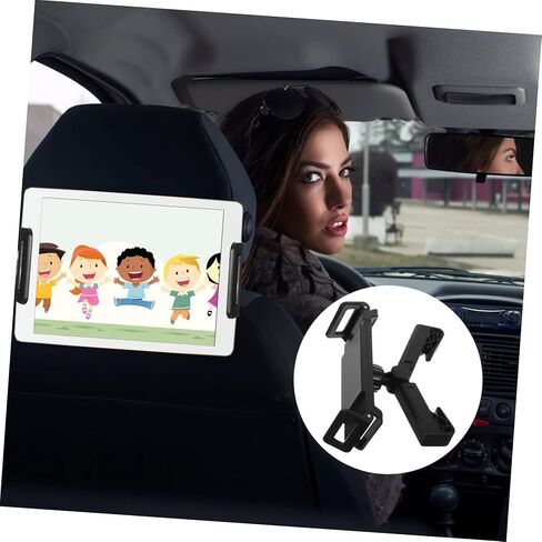 Gadpiparty قابلة للتعديل مسند رأس الكمبيوتر اللوحي مع ROTATABLE مفصل الكرة المطاط المواد ABS المواد غير الانزلاق لأجهزة المقعد الخلفي مناسبة لنماذج مختلفة in Kuwait
