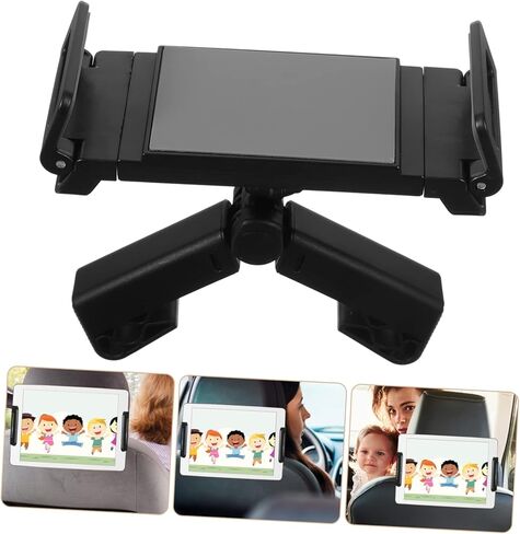 Gadpiparty قابلة للتعديل مسند رأس الكمبيوتر اللوحي مع ROTATABLE مفصل الكرة المطاط المواد ABS المواد غير الانزلاق لأجهزة المقعد الخلفي مناسبة لنماذج مختلفة in Kuwait