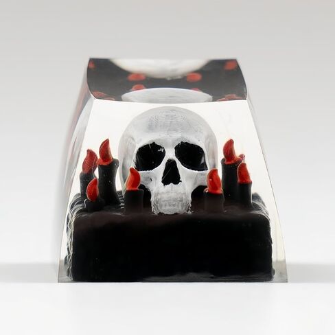 Artisan Keycaps Raven & Crow Resin Skull keycap ESC Custom Keycap 1U SA Prolfile Handmade Keycaps for MX Switch Mechanical Keyboards Key Cap (King_Skull) in Kuwait