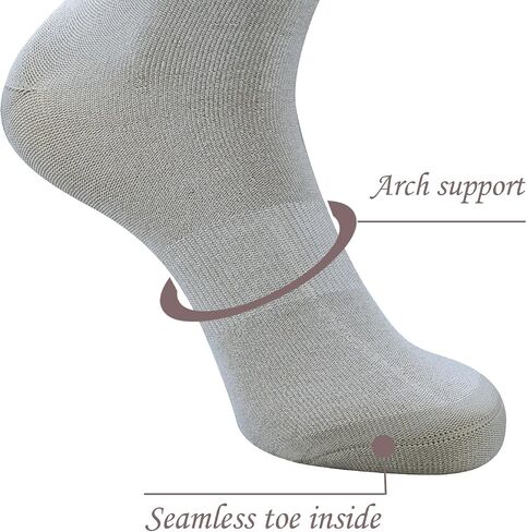Yomandamor Men's Bamboo Wide Stretched Top Over The Calf Dress Socks Boot Socks, 4 Pairs L Size, Suits For All Season in Saudi Arabia