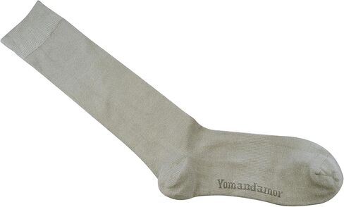 Yomandamor Men's Bamboo Wide Stretched Top Over The Calf Dress Socks Boot Socks, 4 Pairs L Size, Suits For All Season in Saudi Arabia