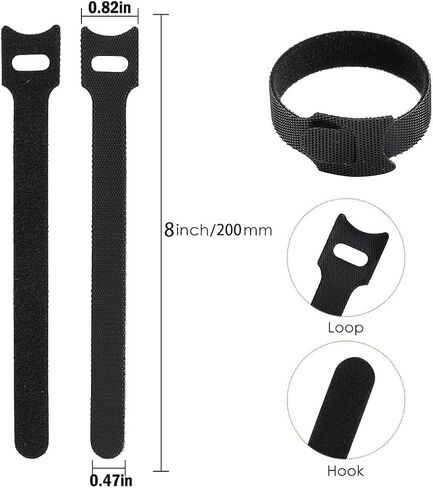 روابط الكابلات ، 100pk ، 8 × 1/2 "أحزمة تنظيم الحبل الأسود ، والتصميم الرفيع مسبقًا ، وإدارة الأسلاك لتنظيم مراكز المنزل والمكاتب والبيانات 5 ألوان in Saudi Arabia