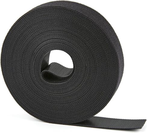 25 FT x 3/4 inch Hook and Loop Roll, Reusable Fastening Cable Ties, Multi-Purpose Cable Management Wire Ties Cable Straps for Organizing Home, Office and Data Centers in Kuwait