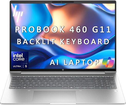 HP Probook 460 G11 16 "Wuxga Laptop ، Intel Core Ultra 5 125U 12-Core Processor ، 32GB RAM ، 1TB PCIE SSD ، لوحة مفاتيح الإضاءة الخلفية ، قارئ بصمات الأصابع ، منفذ Ethernet ، منفذ HDMI ، Windows 11 Pro in Saudi Arabia
