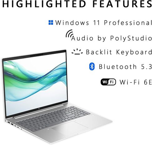 HP Probook 460 G11 16 "Wuxga Laptop ، Intel Core Ultra 5 125U 12-Core Processor ، 32GB RAM ، 1TB PCIE SSD ، لوحة مفاتيح الإضاءة الخلفية ، قارئ بصمات الأصابع ، منفذ Ethernet ، منفذ HDMI ، Windows 11 Pro in Saudi Arabia