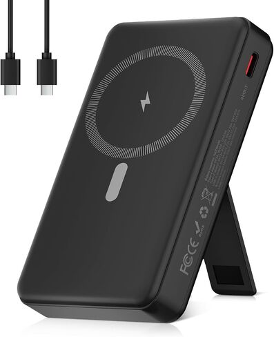 Magnetic Portable Charger, 10000mAh Wireless Power Bank with Stand and USB C in/Out LED Display, Battery Pack for iPhone 16/15/14/13/12/Pro/Mini/Pro Max in Kuwait