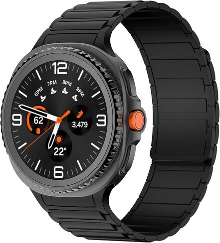 Fit for Samsung Galaxy watch 8 classic No Gap Sport Watch Band，Silicone Magnetic Loop Clasp Breathable Wristbands Replacement Watch Straps Fit for Galaxy watch 8 Men Women in Kuwait
