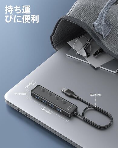 Selore USB 3.0 Hub ، Selore 4-Port USB Hub Data Ultra-Slim Data USBA SPLITTER USBA مع 2 قدم متوافق مع كمبيوتر محمول للمنفذ ، لجهاز MacBook ، Mac Mini ، IMAC ، PC ، محرك أقراص فلاش ، HDD ، الماوس ، إلخ in Kuwait