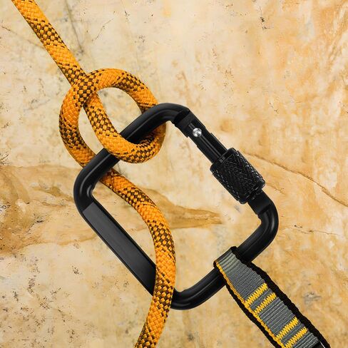 6pcs مقاطع Carabiner ، خطافات سوداء من الألومنيوم السوداء ، مقاطع قفل سلسلة المفاتيح الثقيلة للتخييم في الهواء الطلق ، المشي لمسافات طويلة ، حقيبة ظهر ، 1.92 × 1.65 بوصة in Kuwait