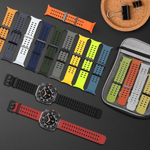 Sport Band &Storage Case Compatible for Galaxy Watch Ultra 2/1 | No Gap Waterproof Wristband,Soft Silicone Strap,for Samsung Galaxy Watch Ultra 2/Ultra 47mm(2026/2025/2024) Men Women in Saudi Arabia
