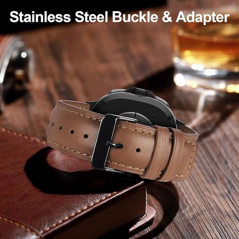 Leather Band Compatible with Samsung Galaxy Watch 8 40 44mm/ 8 Classic 46mm in Saudi Arabia
