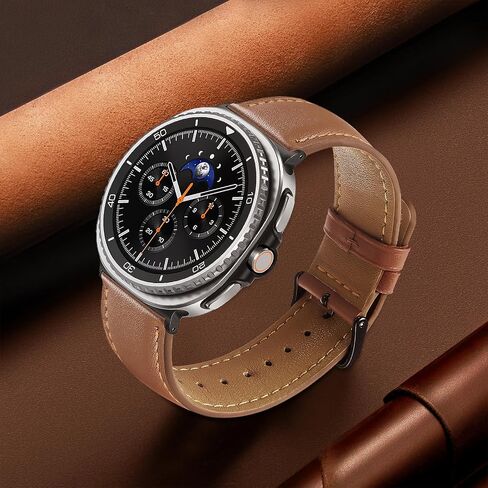 Leather Band Compatible with Samsung Galaxy Watch 8 40 44mm/ 8 Classic 46mm in Saudi Arabia