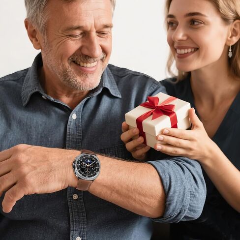Leather Band Compatible with Samsung Galaxy Watch 8 40 44mm/ 8 Classic 46mm in Saudi Arabia