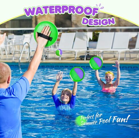 مجموعة ألعاب الرمي والالتقاط من TEILLNET ألعاب الشاطئ والألعاب الخارجية وألعاب الفناء للأطفال الذين تتراوح أعمارهم بين 3 و12 عامًا، نسخة مطورة من ألعاب الإمساك بالمجداف للأطفال/هدايا العائلة للأولاد والبنات ((4 مضارب، 4 كرات، 1 حقيبة) in Kuwait