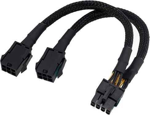 GPU 8Pin الرسومات بطاقة فيديو مزدوجة 6 دبوس أنثى إلى 8 ذكر الكبل الأكمام الذكور 8 موصل كابل محول GPU in Saudi Arabia